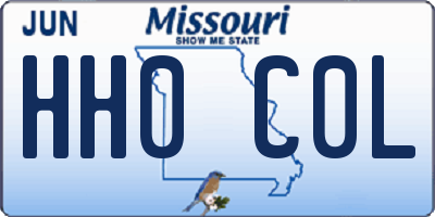 MO license plate HH0C0L