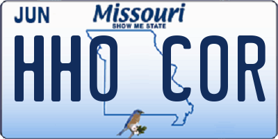 MO license plate HH0C0R