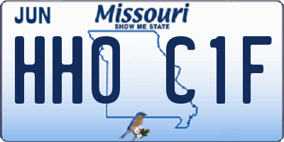MO license plate HH0C1F