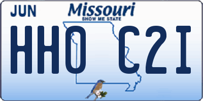 MO license plate HH0C2I