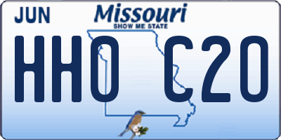 MO license plate HH0C2O