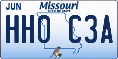 MO license plate HH0C3A