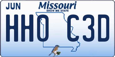 MO license plate HH0C3D