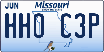 MO license plate HH0C3P