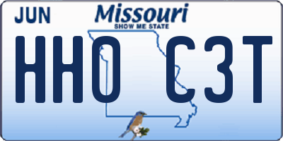 MO license plate HH0C3T