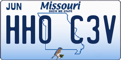 MO license plate HH0C3V