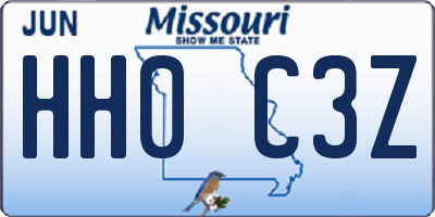 MO license plate HH0C3Z