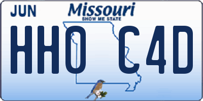 MO license plate HH0C4D