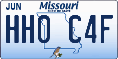 MO license plate HH0C4F