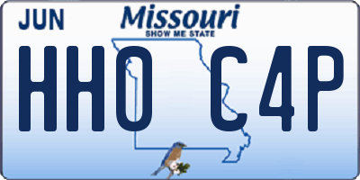 MO license plate HH0C4P