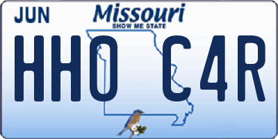 MO license plate HH0C4R