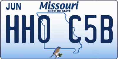 MO license plate HH0C5B