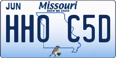 MO license plate HH0C5D