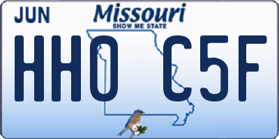 MO license plate HH0C5F