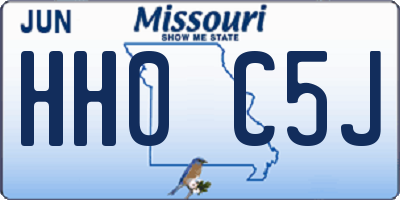 MO license plate HH0C5J