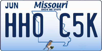 MO license plate HH0C5K