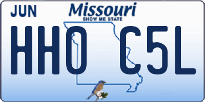 MO license plate HH0C5L