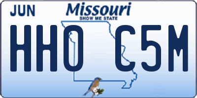 MO license plate HH0C5M