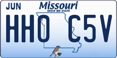 MO license plate HH0C5V