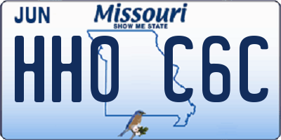 MO license plate HH0C6C