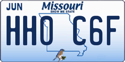 MO license plate HH0C6F