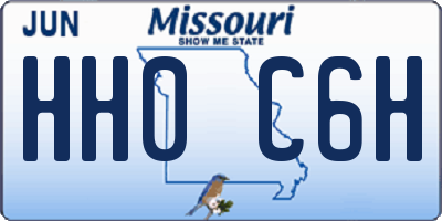 MO license plate HH0C6H