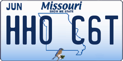 MO license plate HH0C6T