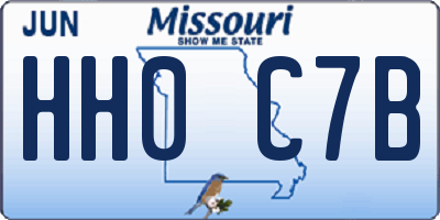 MO license plate HH0C7B