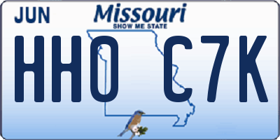 MO license plate HH0C7K