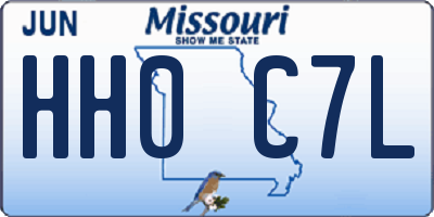 MO license plate HH0C7L