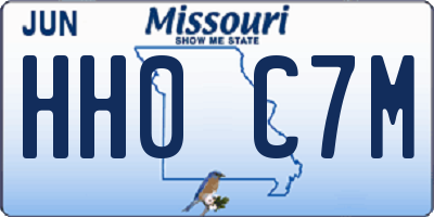 MO license plate HH0C7M