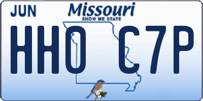 MO license plate HH0C7P