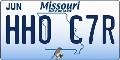 MO license plate HH0C7R