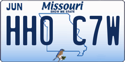 MO license plate HH0C7W