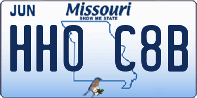 MO license plate HH0C8B