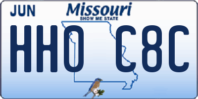 MO license plate HH0C8C