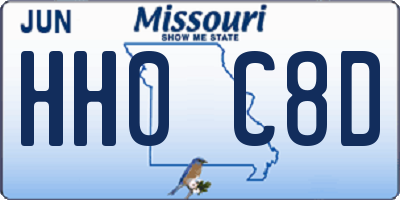 MO license plate HH0C8D