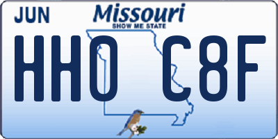 MO license plate HH0C8F