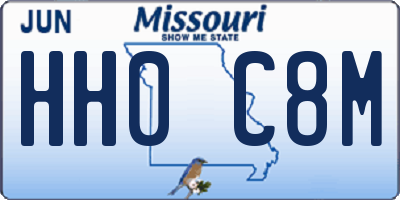 MO license plate HH0C8M