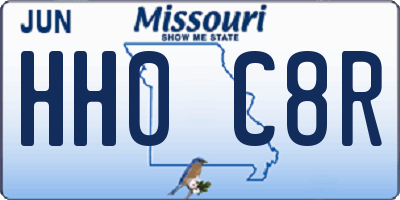 MO license plate HH0C8R
