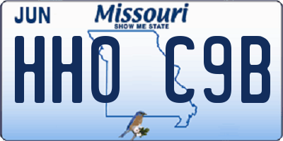 MO license plate HH0C9B