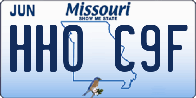 MO license plate HH0C9F