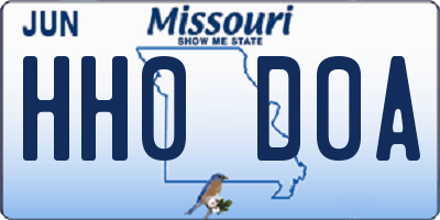 MO license plate HH0D0A