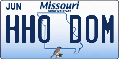 MO license plate HH0D0M