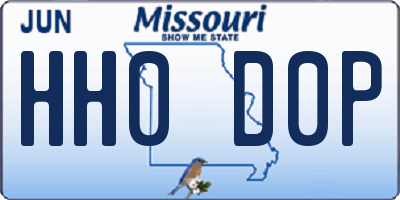MO license plate HH0D0P