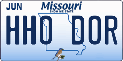 MO license plate HH0D0R