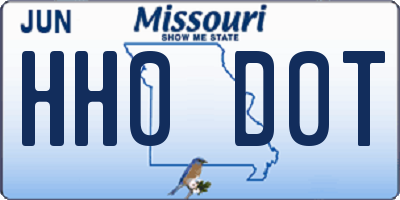 MO license plate HH0D0T