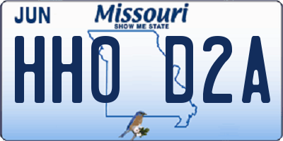 MO license plate HH0D2A