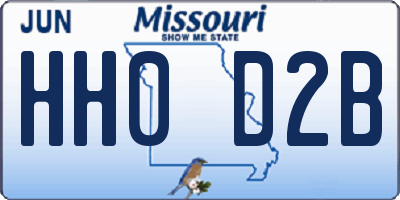MO license plate HH0D2B