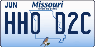MO license plate HH0D2C
